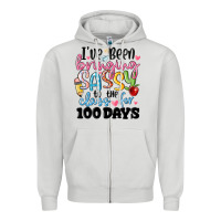 Dove Grey 100 days of school Zipper Hoodie - MaliasSmallBusiness
