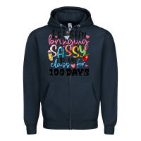 Navy 100 days of school Zipper Hoodie - MaliasSmallBusiness