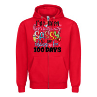 Red 100 days of school Zipper Hoodie - MaliasSmallBusiness