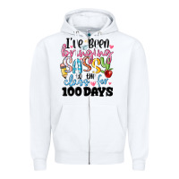 White 100 days of school Zipper Hoodie - MaliasSmallBusiness