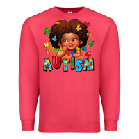 Cardinal autism afro girl Premium Sweatshirt - LillyAllenDesigns