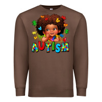 Chestnut autism afro girl Premium Sweatshirt - LillyAllenDesigns
