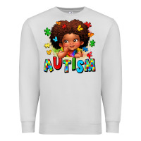 Dove Grey autism afro girl Premium Sweatshirt - LillyAllenDesigns