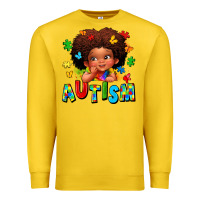 Lemon autism afro girl Premium Sweatshirt - LillyAllenDesigns