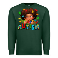Sports Green autism afro girl Premium Sweatshirt - LillyAllenDesigns