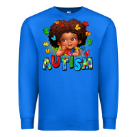 True Royal autism afro girl Premium Sweatshirt - LillyAllenDesigns