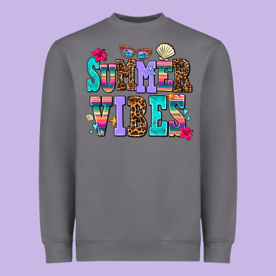 Summer Vibes Heavyweight Sweatshirt Designed By Adodesignshop