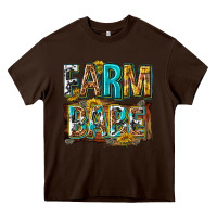 Chocolate Brown western farm babe Heavy Core Tee - texasbilliewilder