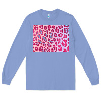 Colony Blue leopard background pink shimmer 3200x2400 Long Sleeve Tee - AdoDesignShop