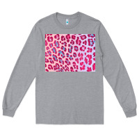 Heather Grey leopard background pink shimmer 3200x2400 Long Sleeve Tee - AdoDesignShop