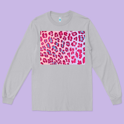 Leopard Background Pink Shimmer 3200x2400 Long Sleeve Tee Designed By Adodesignshop