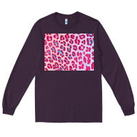 Plum leopard background pink shimmer 3200x2400 Long Sleeve Tee - AdoDesignShop