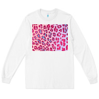 White leopard background pink shimmer 3200x2400 Long Sleeve Tee - AdoDesignShop