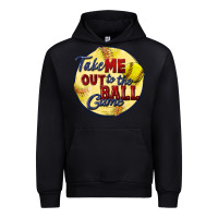 Black take me out to the ball game softball Urban Hoodie - CowGirlArtShop
