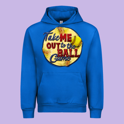 Take Me Out To The Ball Game Softball Urban Hoodie Designed By Cowgirlartshop
