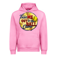 Fuchsia Pink take me out to the ball game softball Urban Hoodie - CowGirlArtShop