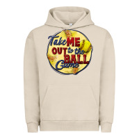 Pigment French Oak take me out to the ball game softball Urban Hoodie - CowGirlArtShop