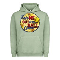Pigment Oil Green take me out to the ball game softball Urban Hoodie - CowGirlArtShop
