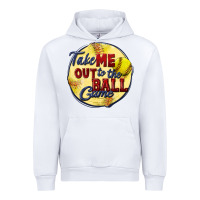 White take me out to the ball game softball Urban Hoodie - CowGirlArtShop