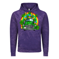 Cloud Purple st patricks shamrock gold rainbow truck Vintage Hoodie - FaDigitalArtStudio