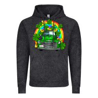 Vintage Black st patricks shamrock gold rainbow truck Vintage Hoodie - FaDigitalArtStudio
