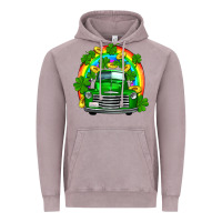 Vintage Zinc st patricks shamrock gold rainbow truck Vintage Hoodie - FaDigitalArtStudio