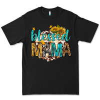 Black blessed mama with sunflowers Premium Tee - texasbilliewilder