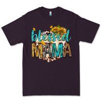 Plum blessed mama with sunflowers Premium Tee - texasbilliewilder