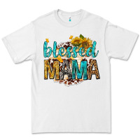 White blessed mama with sunflowers Premium Tee - texasbilliewilder
