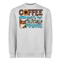Heather Grey coffee gives me teacher powers Heavyweight Sweatshirt - JahusDesignShop