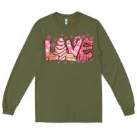 Love Pink Christmas Tree Cake Long Sleeve Tee | Teevron