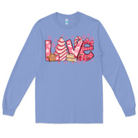 Colony Blue love pink christmas tree cake Long Sleeve Tee - Jasminsmagicworld