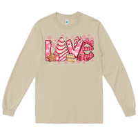 Mushroom love pink christmas tree cake Long Sleeve Tee - Jasminsmagicworld