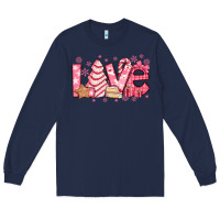 Navy love pink christmas tree cake Long Sleeve Tee - Jasminsmagicworld