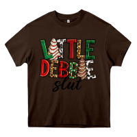 Chocolate Brown Little debbie slut Christmas Heavy Core Tee - RanaPortraitStore