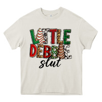 Cream Little debbie slut Christmas Heavy Core Tee - RanaPortraitStore