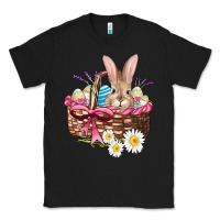 Black easter bunny and basket Classic Tee - AdoDesignShop