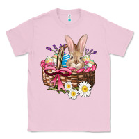 Bubblegum Pink easter bunny and basket Classic Tee - AdoDesignShop