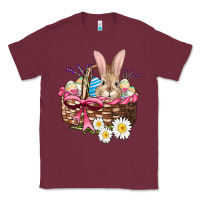 Burgundy easter bunny and basket Classic Tee - AdoDesignShop
