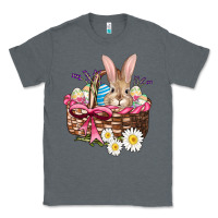 Charcoal Heather easter bunny and basket Classic Tee - AdoDesignShop