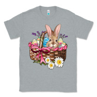 Heather Grey easter bunny and basket Classic Tee - AdoDesignShop