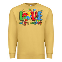 Antique Gold love autism awareness Premium Sweatshirt - LillyAllenDesigns