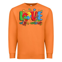 Carrot love autism awareness Premium Sweatshirt - LillyAllenDesigns