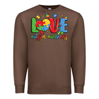 Chestnut love autism awareness Premium Sweatshirt - LillyAllenDesigns