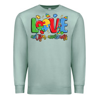 Seafoam love autism awareness Premium Sweatshirt - LillyAllenDesigns