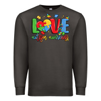 Smoke love autism awareness Premium Sweatshirt - LillyAllenDesigns