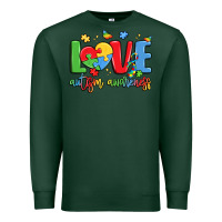 Sports Green love autism awareness Premium Sweatshirt - LillyAllenDesigns