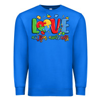 True Royal love autism awareness Premium Sweatshirt - LillyAllenDesigns