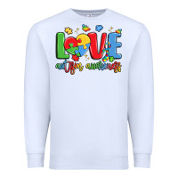 White love autism awareness Premium Sweatshirt - LillyAllenDesigns