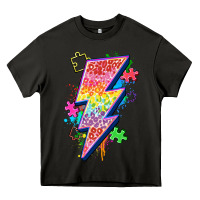Asphalt lightning bolt autism Heavy Core Tee - Zillion Design Studio